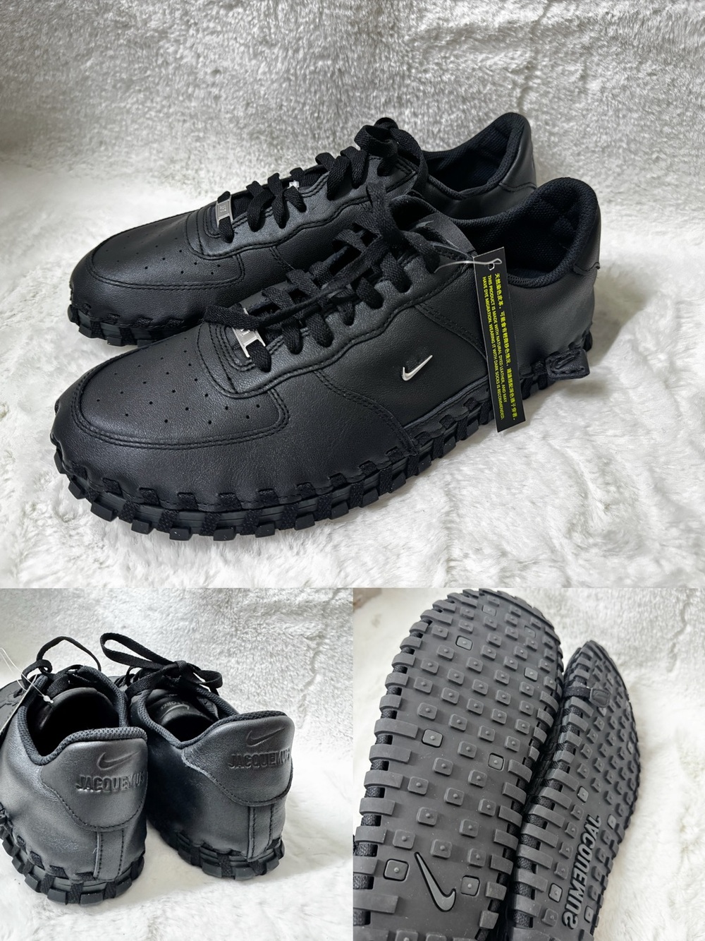 Nike J Force 1 Low LX SP Jacquemus Black Metallic Silver Men’s Size 12.5 NWT